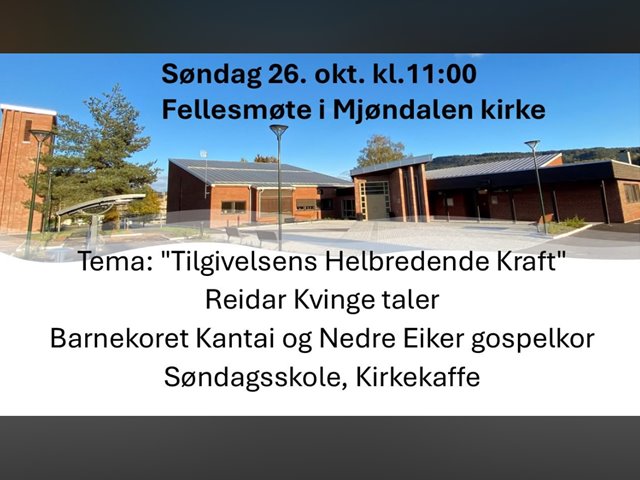 Fellesmøte  Mjøndalen kirke