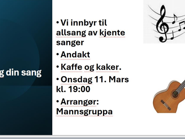 Velg din sang- førstkommende onsdag